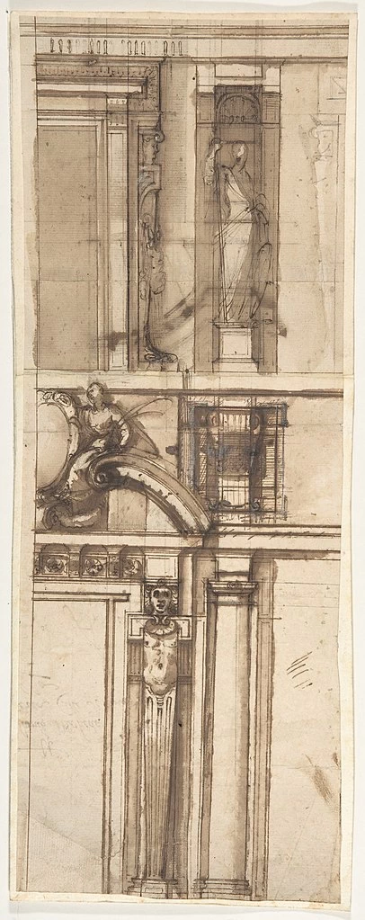Progetto in prospeto per la facciata di un edificio - Metropolitan Museum of Art, New York